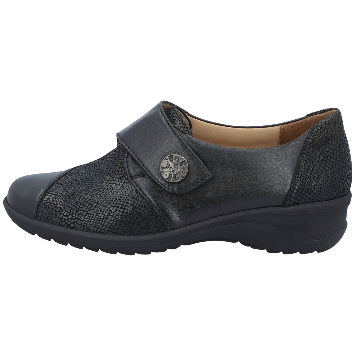 Solidus Slipper 42003 Karo - Weite K in Schwarz