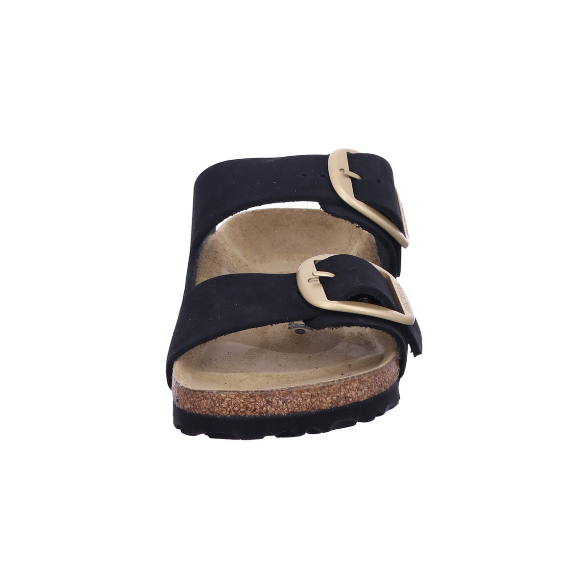 Birkenstock Pantolette 1023290 Arizona Big Buckle LENB Black (gold) in Schwarz