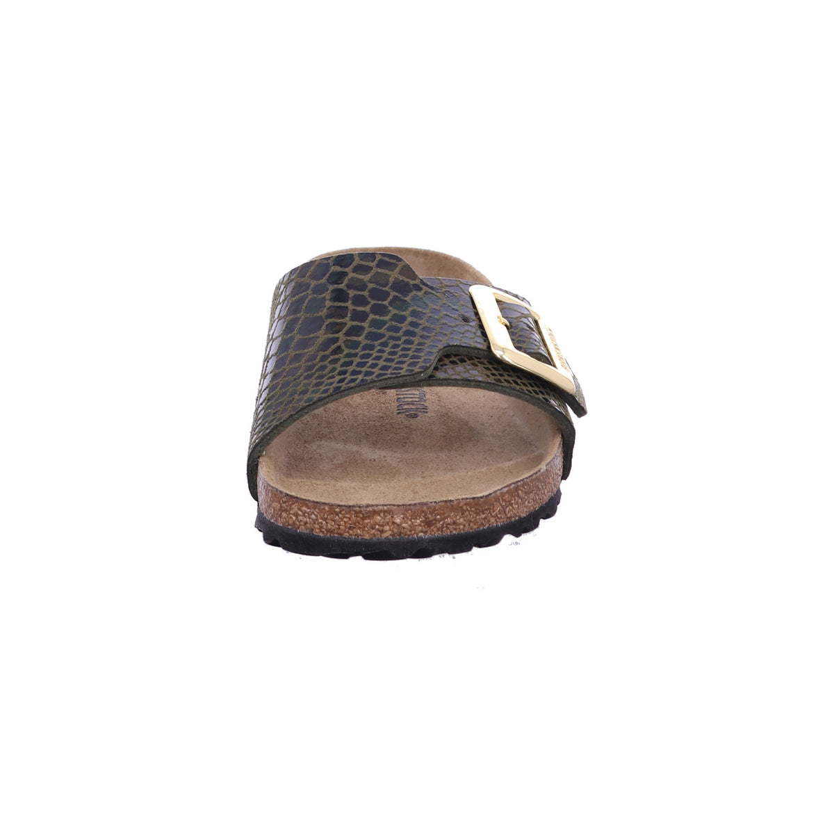 Birkenstock Pantolette 1030320 Catalina CB SYN Shiny Snake Sage in Braun