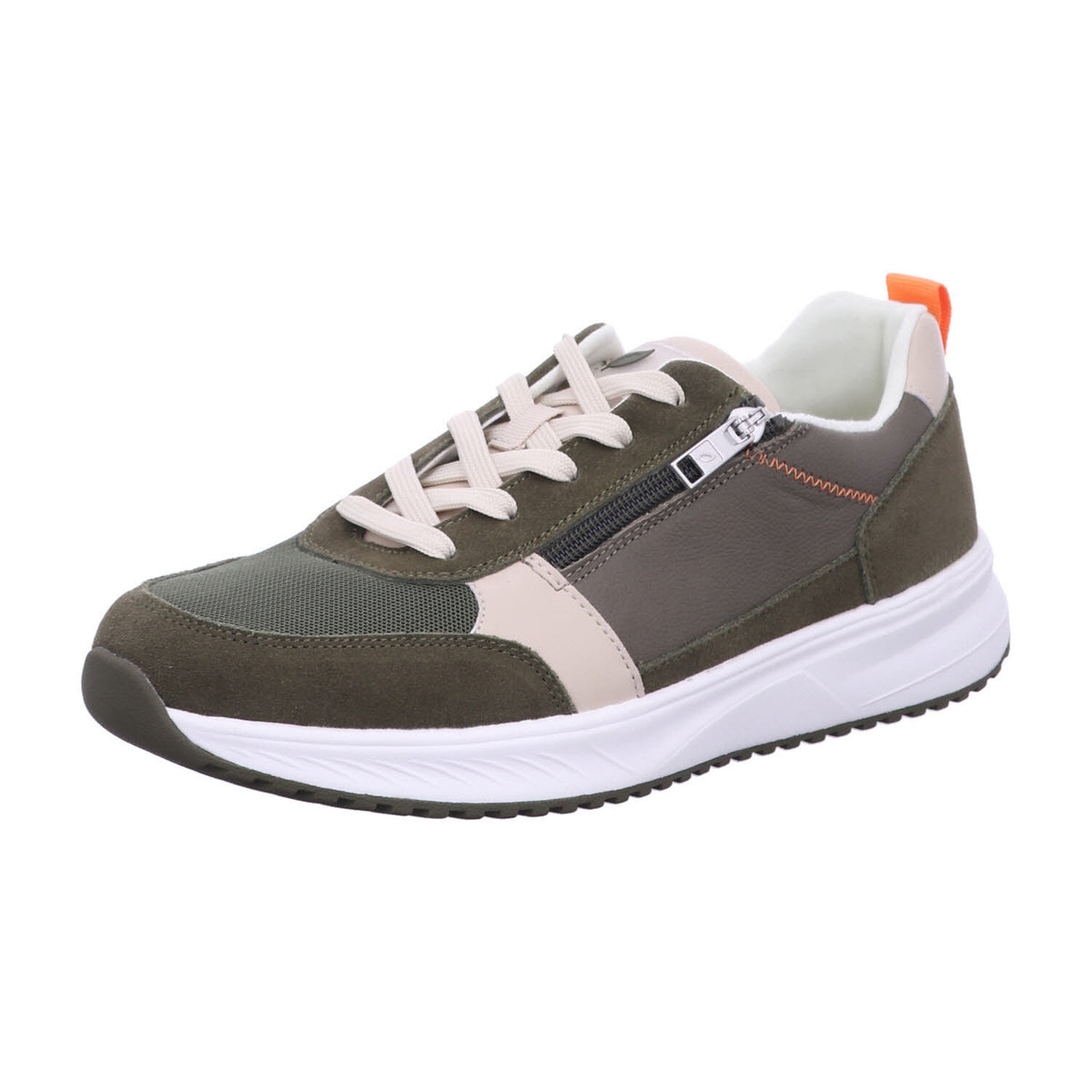 Waldläufer Schnürschuh 784001-101 VELOURS MESH FLAT in Grün