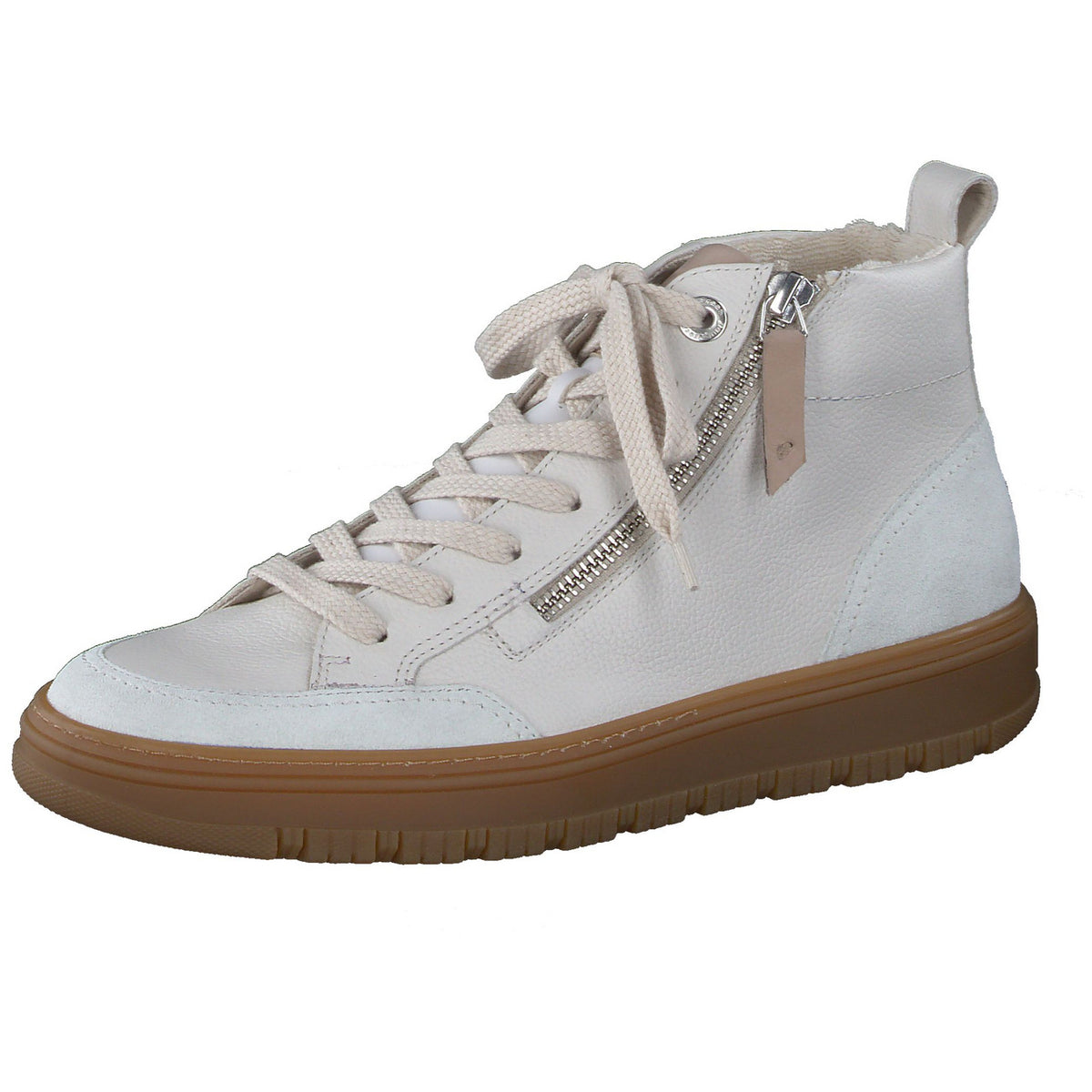 Paul Green Schnürschuh 5289 0076-5289-056/Hightop-Pauls in Weiß