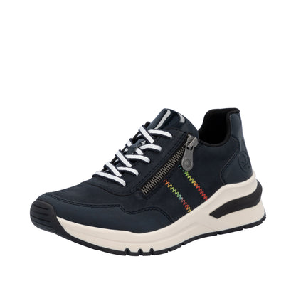 Rieker Schnürschuh M6601  in Blau