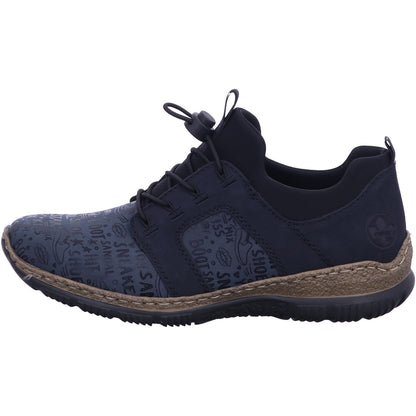 Rieker Schnürschuh N3295  in Blau