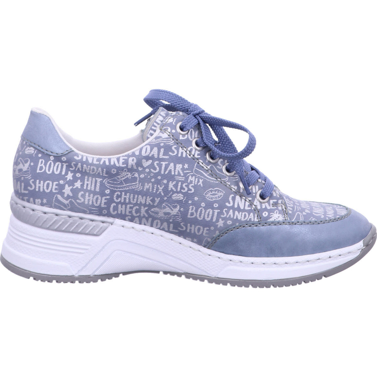 Rieker Schnürschuh N4316  in Blau