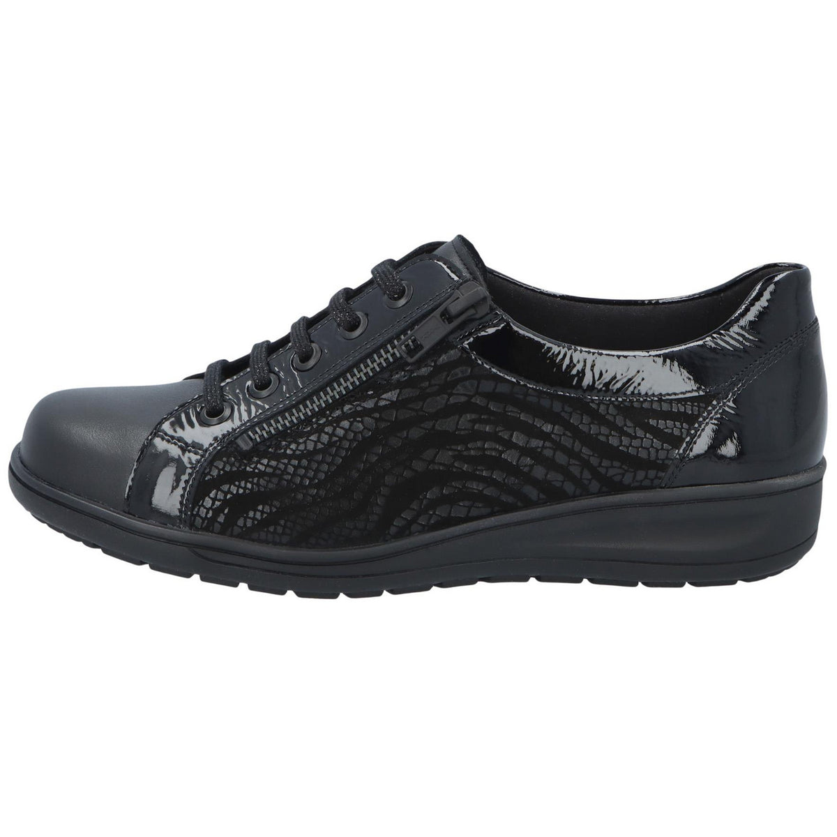 Solidus Schnürschuh 29001 Kate - Weite K in Schwarz