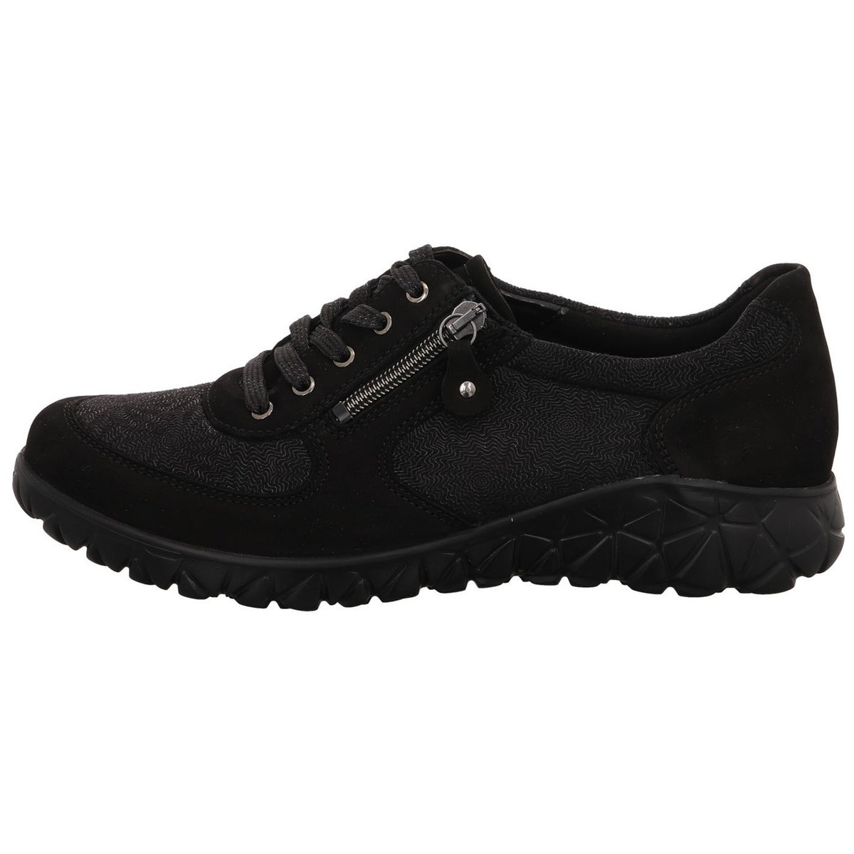 Waldläufer Schnürschuh H89001 Havy Soft in Schwarz