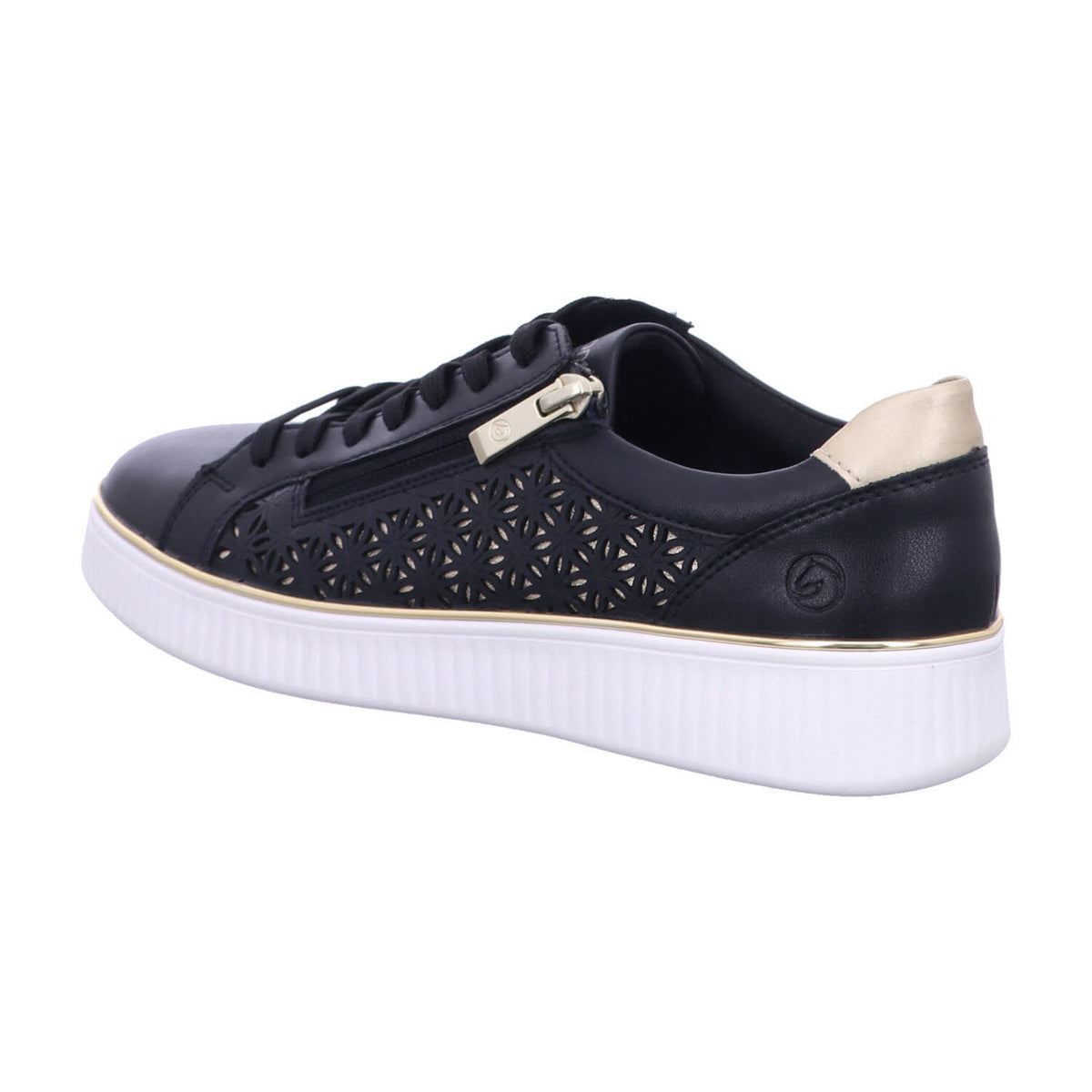 Remonte Schnürschuh D2E03  in Schwarz
