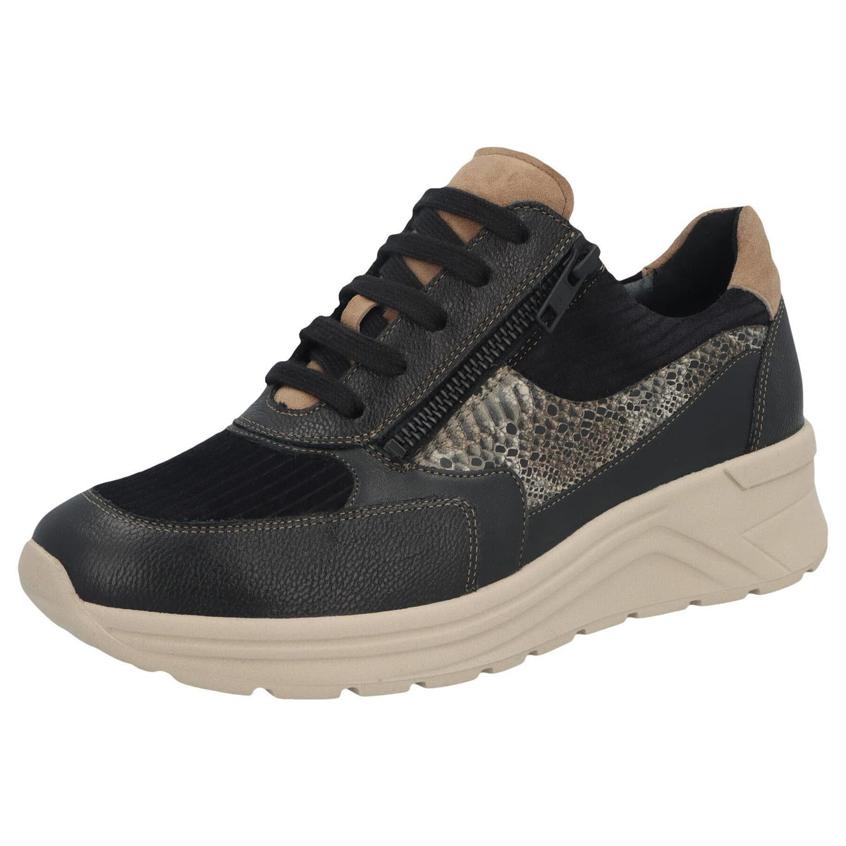 Solidus Schnürschuh 59083 Karma Weite K in Schwarz