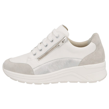 Solidus Schnürschuh 59075 Karma VEL/VIT/CITY lino/weiss/silber in Beige