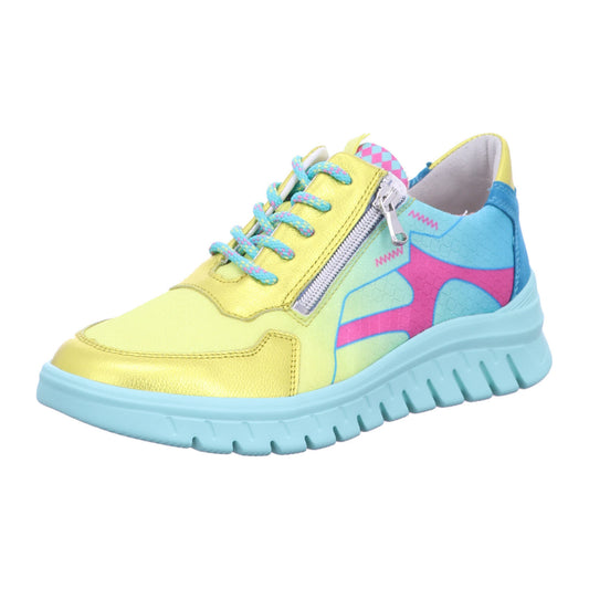 Waldläufer Schnürschuh 913005-302 CHICAGO JUMP VELOUR-HYDRO in Gelb