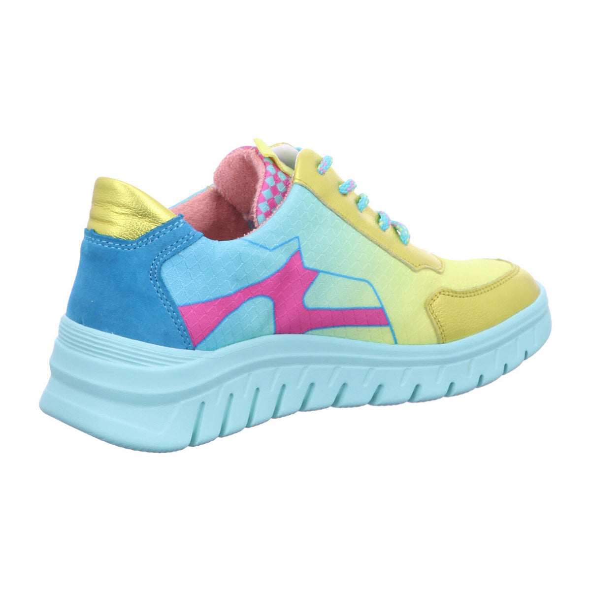 Waldläufer Schnürschuh 913005-302 CHICAGO JUMP VELOUR-HYDRO in Gelb
