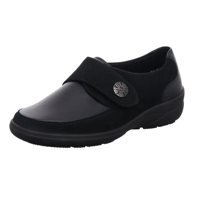 Solidus Slipper 41501 Maike NUBUK/NAPPAFL/VITELLO schwarz in NUBUK/NAPPAFL/VITELL