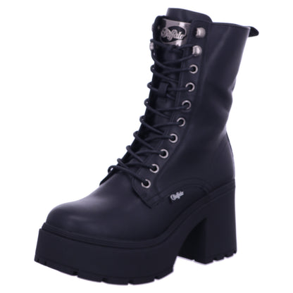 Buffalo Boot 1622615 MILA LACE UP MID in Schwarz