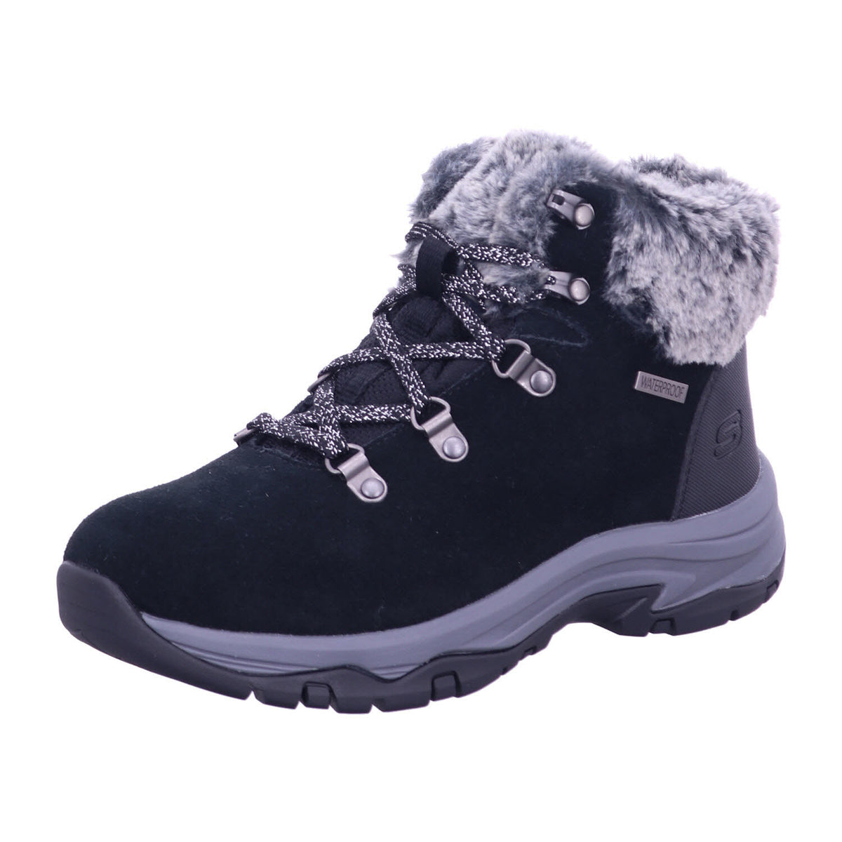 Skechers Winterschuh 167178 Lace Up Faux Fur Cuff Boot W/ in Schwarz