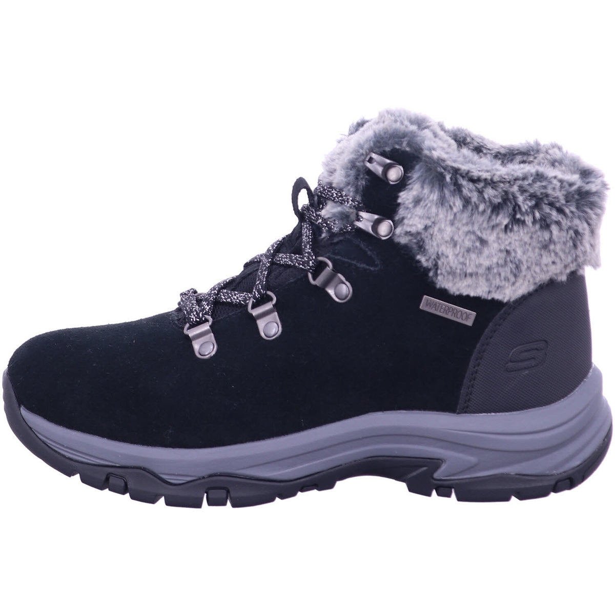Skechers Winterschuh 167178 Lace Up Faux Fur Cuff Boot W/ in Schwarz