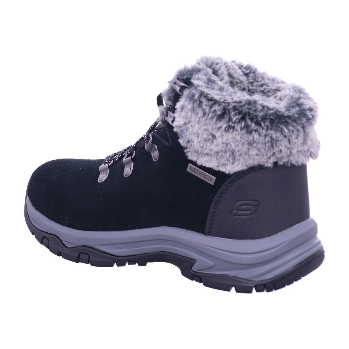 Skechers Winterschuh 167178 Lace Up Faux Fur Cuff Boot W/ in Schwarz