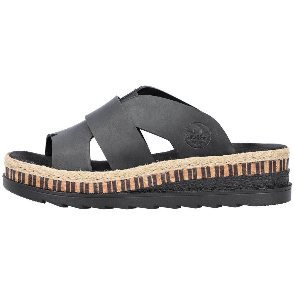 Rieker Pantolette V7989  in Schwarz