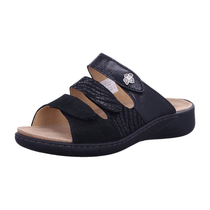 Solidus Pantolette 20141 Wellness Weite G in Schwarz