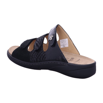 Solidus Pantolette 20141 Wellness Weite G in Schwarz