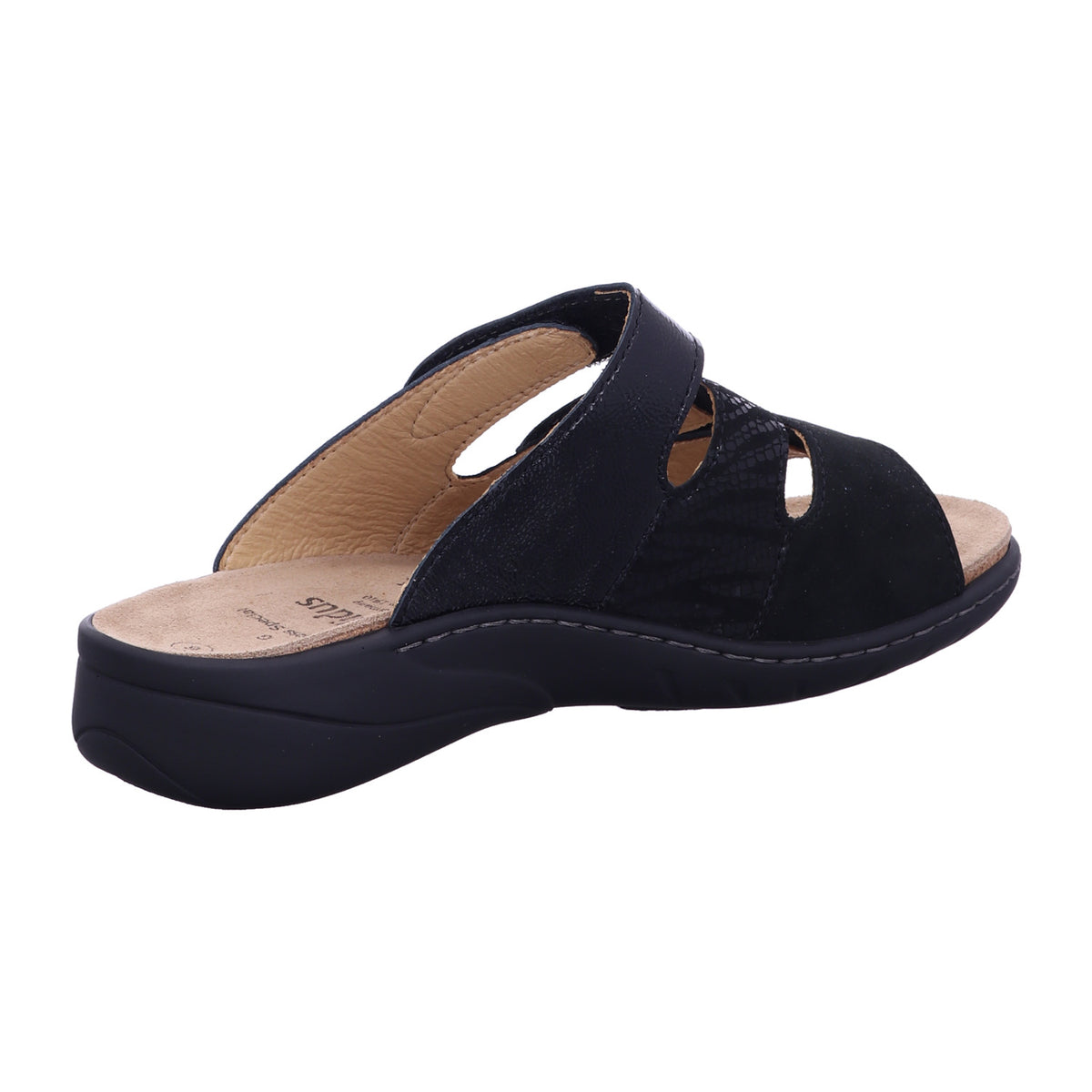 Solidus Pantolette 20141 Wellness Weite G in Schwarz