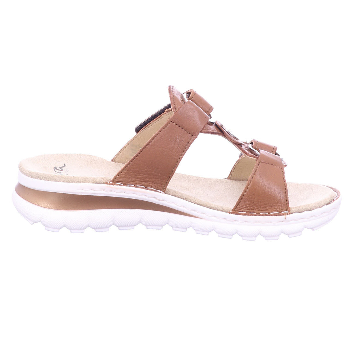 Solidus Pantolette 20141 Wellness Weite G in Braun