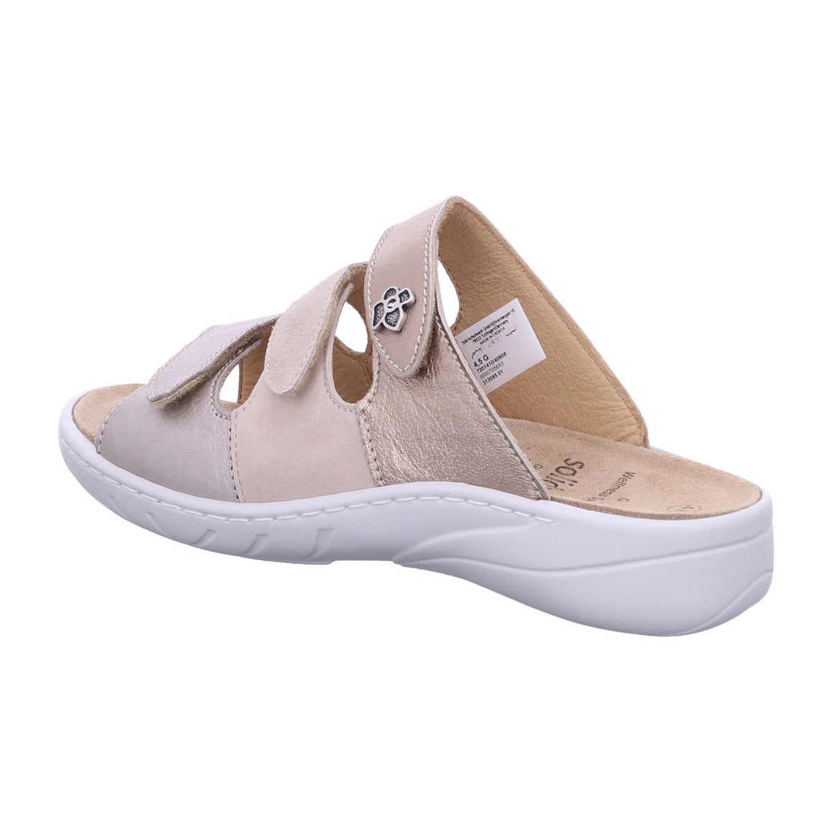 Solidus Pantolette 20141 Wellness Spezial - Weite G in Beige