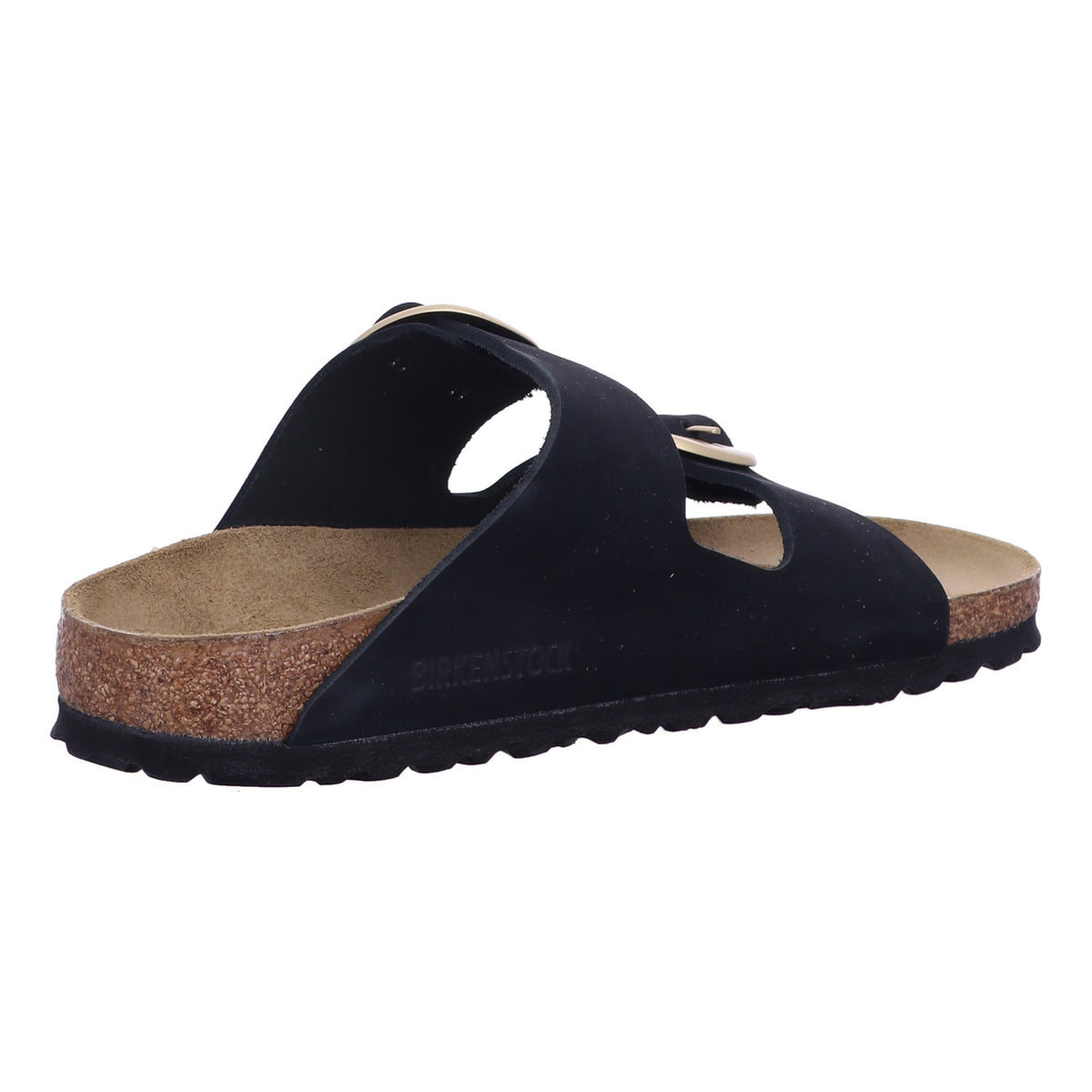 Birkenstock Pantolette 1023290 Arizona Big Buckle LENB Black (gold) in Schwarz