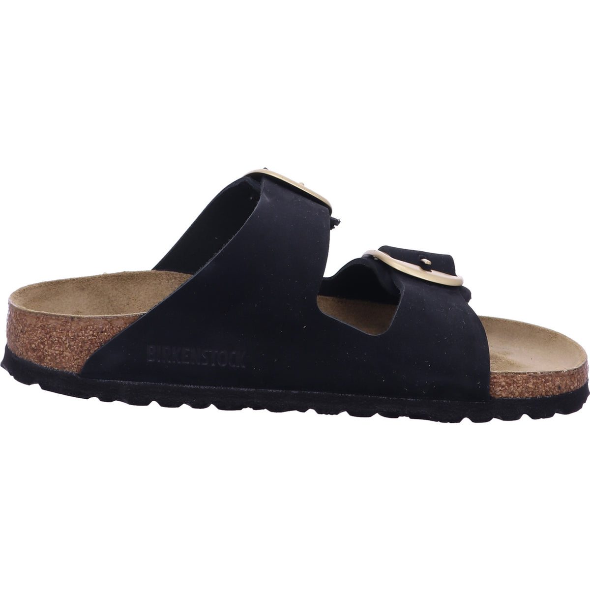 Birkenstock Pantolette 1023290 Arizona Big Buckle LENB Black (gold) in Schwarz