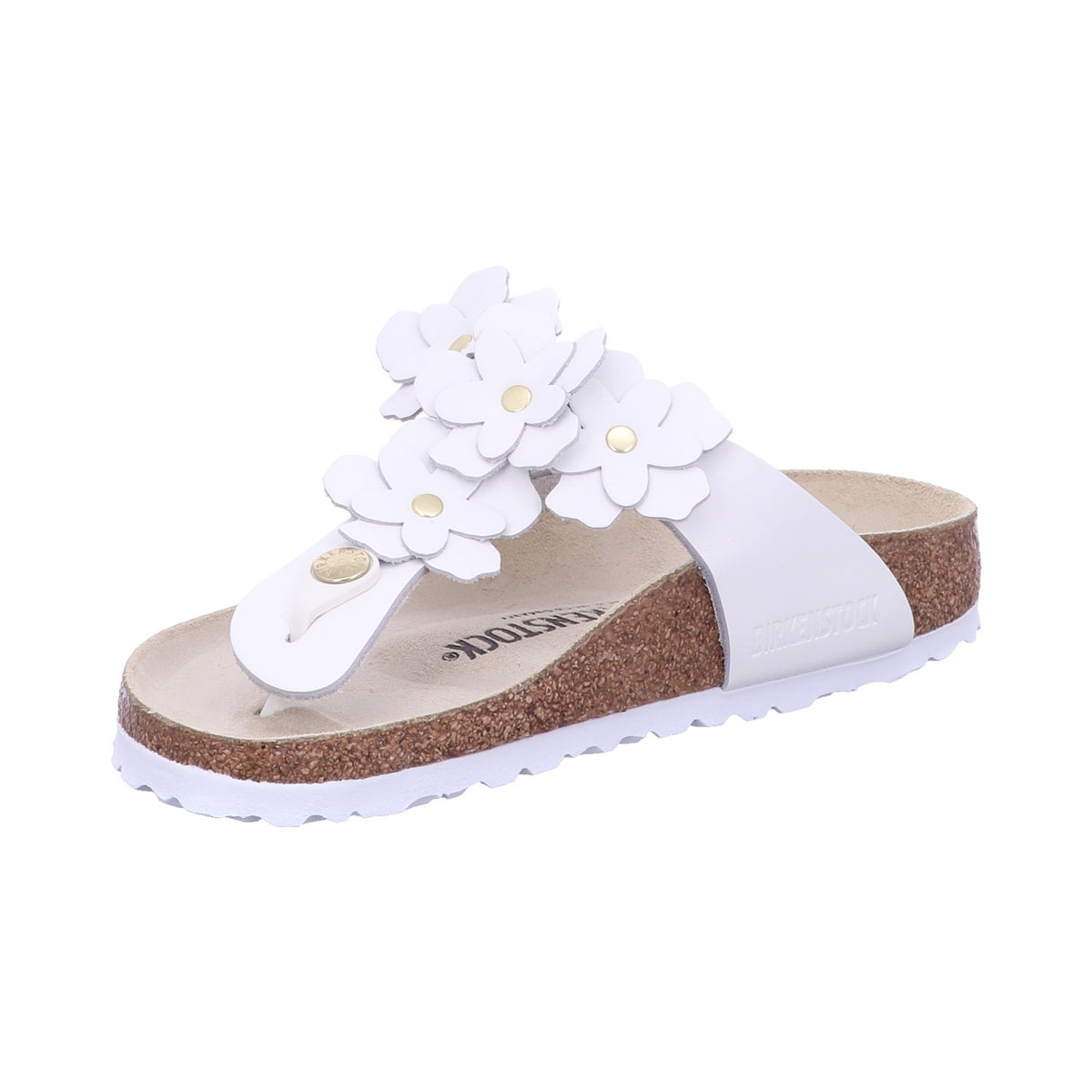 Birkenstock Pantolette 1026735 Gizeh Flowers LE White in Weiß