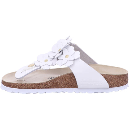 Birkenstock Pantolette 1026735 Gizeh Flowers LE White in Weiß