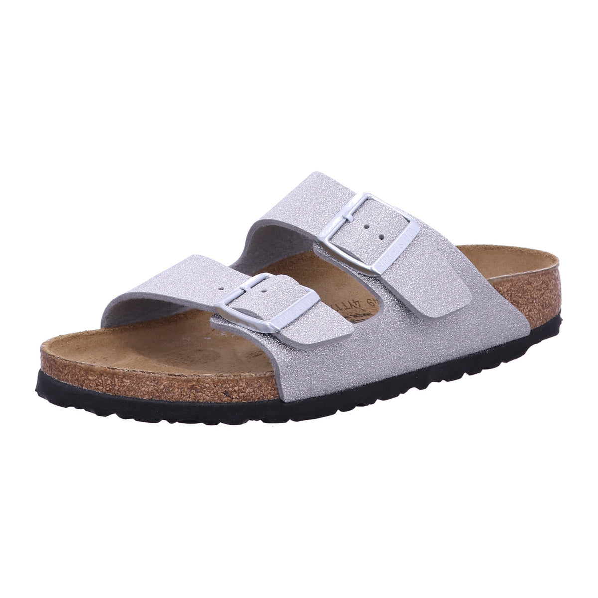 Birkenstock Pantolette 1030127 Arizona SYN Shiny Glitter Silver in Grau