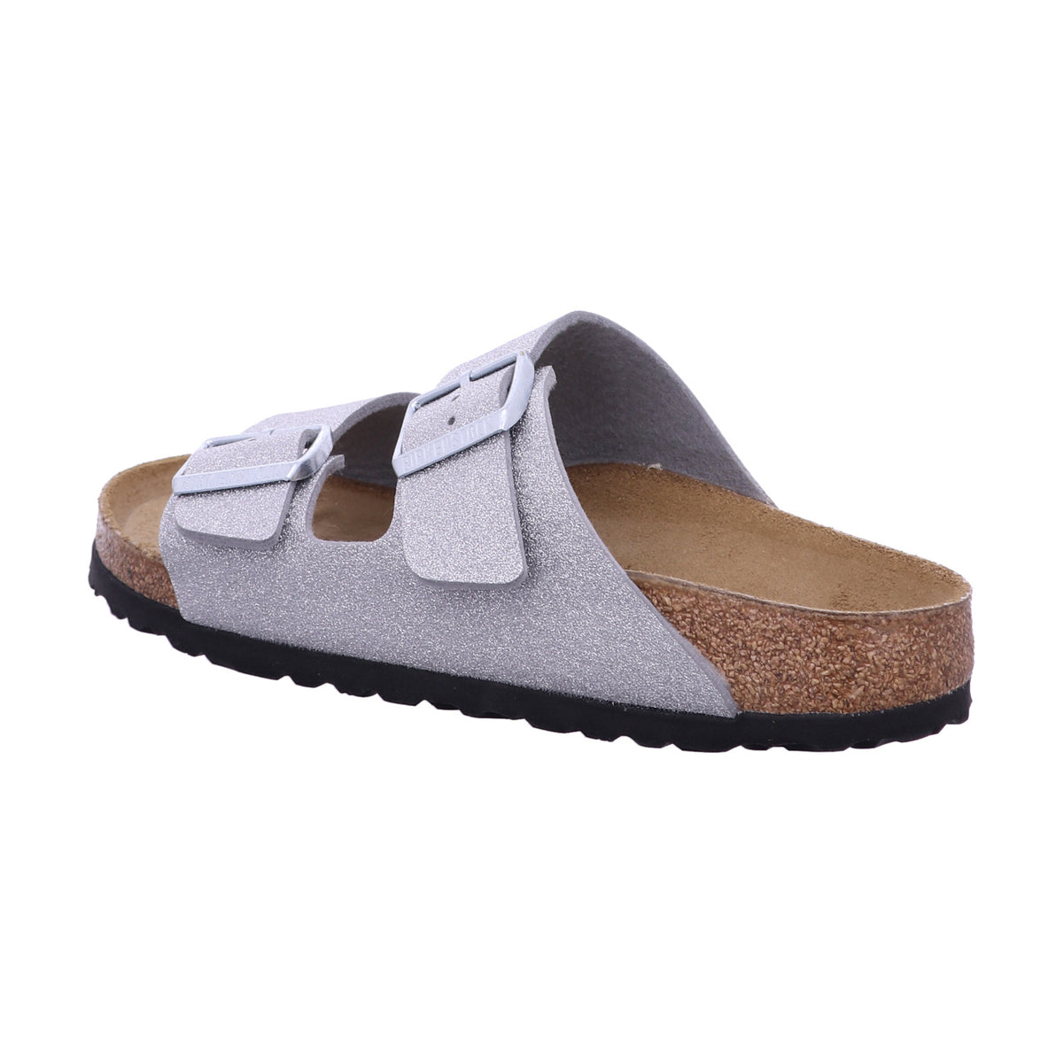 Birkenstock Pantolette 1030127 Arizona SYN Shiny Glitter Silver in Grau