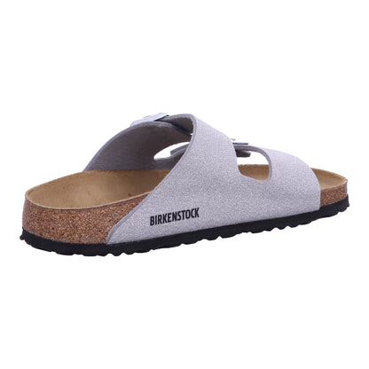 Birkenstock Pantolette 1030127 Arizona SYN Shiny Glitter Silver in Grau