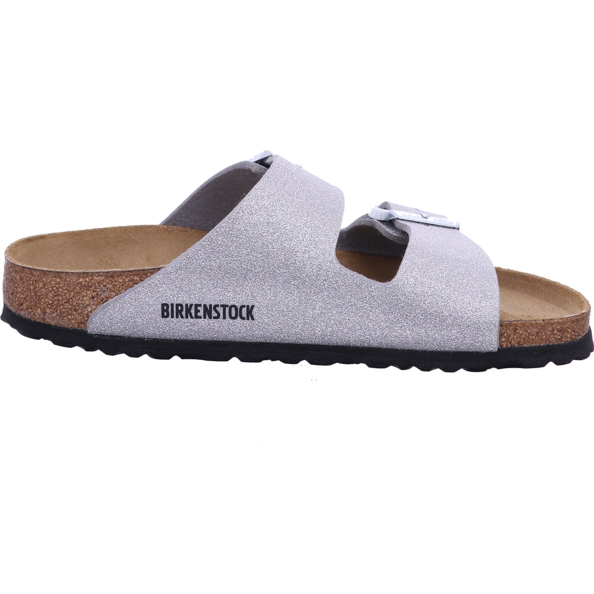 Birkenstock Pantolette 1030127 Arizona SYN Shiny Glitter Silver in Grau