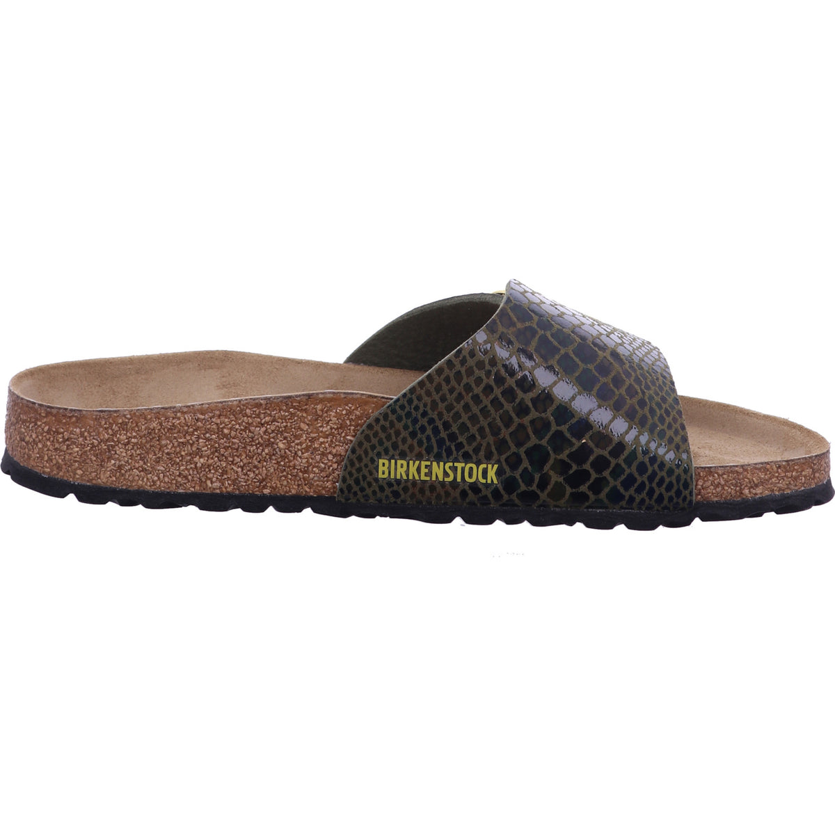 Birkenstock Pantolette 1030320 Catalina CB SYN Shiny Snake Sage in Braun