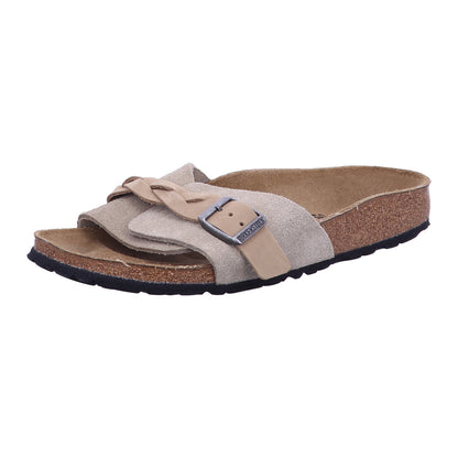 Birkenstock Pantolette 1026730 Oita Braided LEOI/LEVE Taupe in Beige