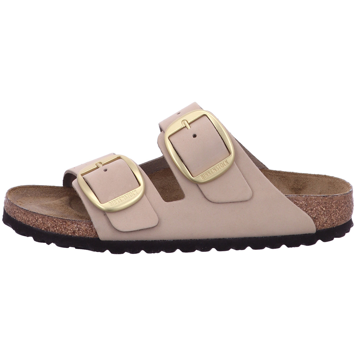 Birkenstock Pantolette 1024064 Arizona Big Buckle LENB Sandcastle in Beige