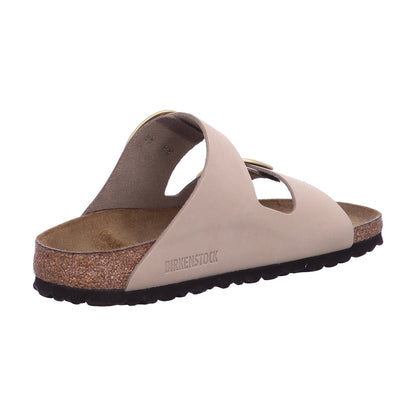Birkenstock Pantolette 1024064 Arizona Big Buckle LENB Sandcastle in Beige