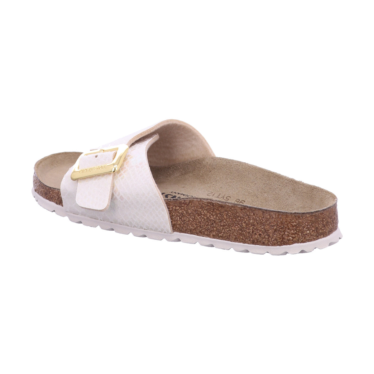 Birkenstock Pantolette 1030360 Catalina CB SYN Shiny Snake Cream in Beige