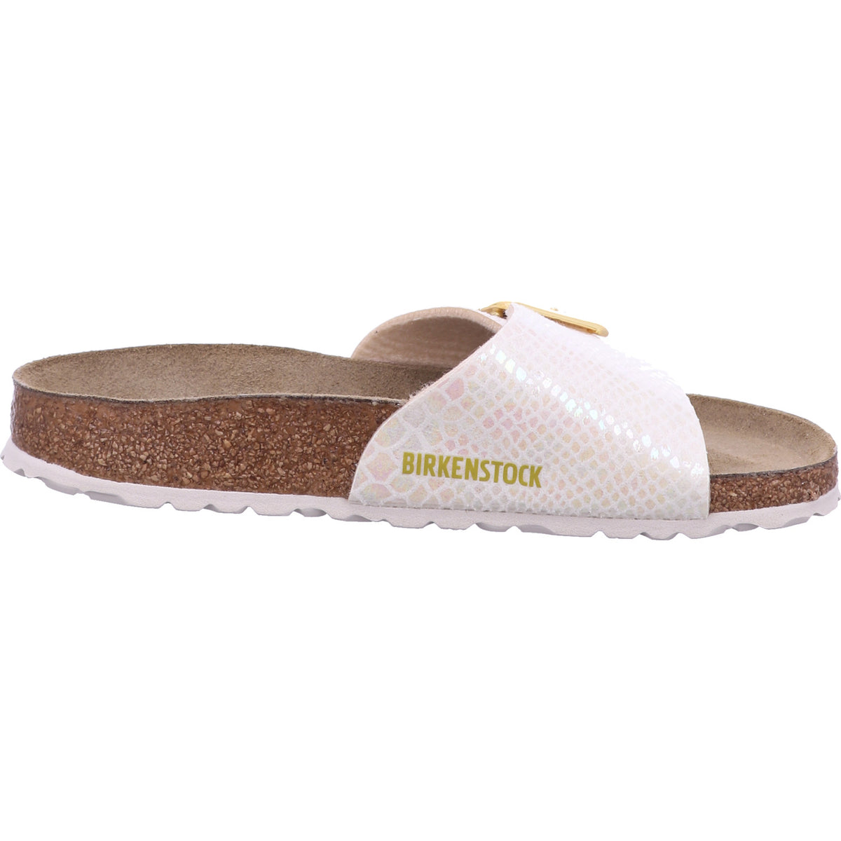 Birkenstock Pantolette 1030360 Catalina CB SYN Shiny Snake Cream in Beige