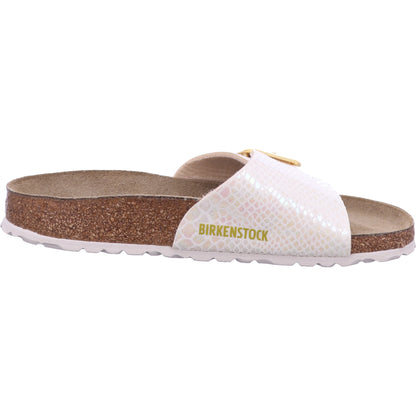 Birkenstock Pantolette 1030360 Catalina CB SYN Shiny Snake Cream in Beige