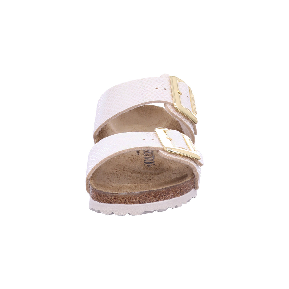 Birkenstock Pantolette 1030258 Sydney CB SYN Shiny Snake Cream in Beige