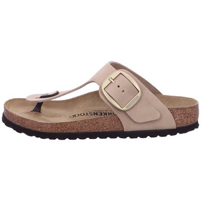 Birkenstock Pantolette 1023966 Gizeh Big Buckle LENB Sandcastle in Beige