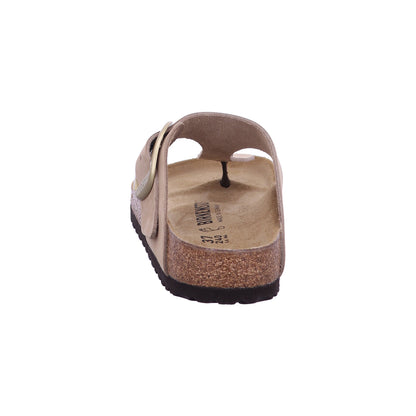 Birkenstock Pantolette 1023966 Gizeh Big Buckle LENB Sandcastle in Beige
