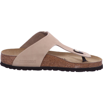 Birkenstock Pantolette 1023966 Gizeh Big Buckle LENB Sandcastle in Beige