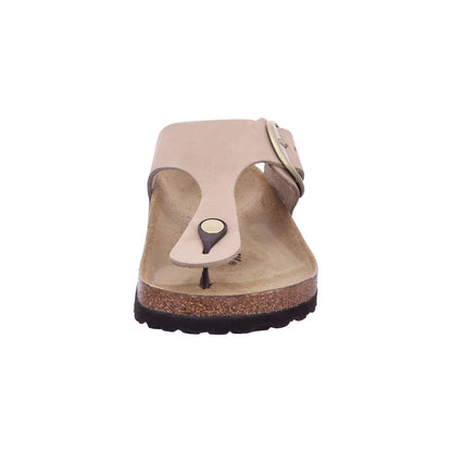 Birkenstock Pantolette 1023966 Gizeh Big Buckle LENB Sandcastle in Beige