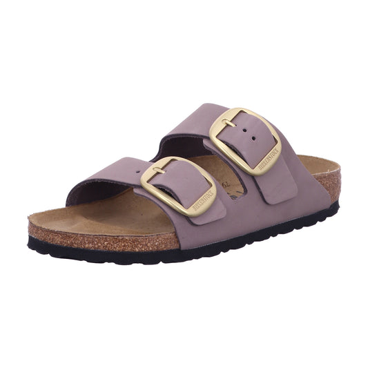 Birkenstock Pantolette 1030528 Arizona Big Buckle LENB Faded Purple in Grau