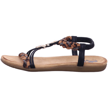 Mustang Sandalette 8018830 Damen Sandale in Schwarz