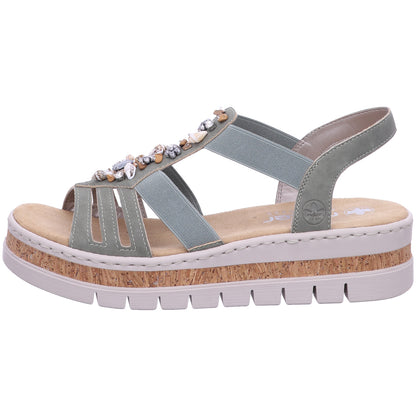 Rieker Sandalette V4949  in Grün