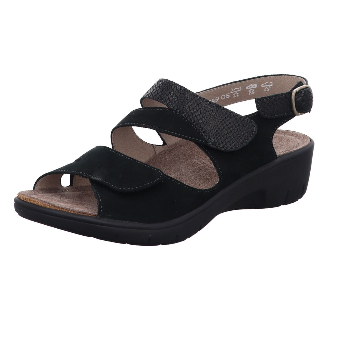 Solidus Sandalette 24004 Gina - Weite G in Schwarz